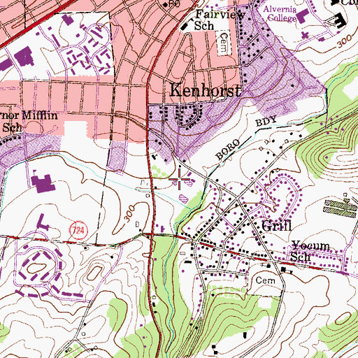 Topographic Map of Kengrill Pool, PA