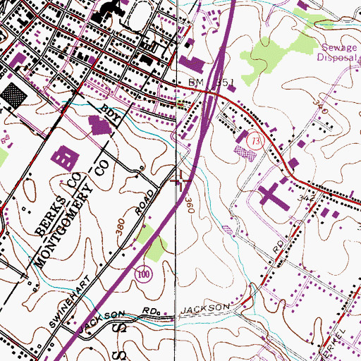 Topographic Map of Trinity Evangelical Christian Church, PA
