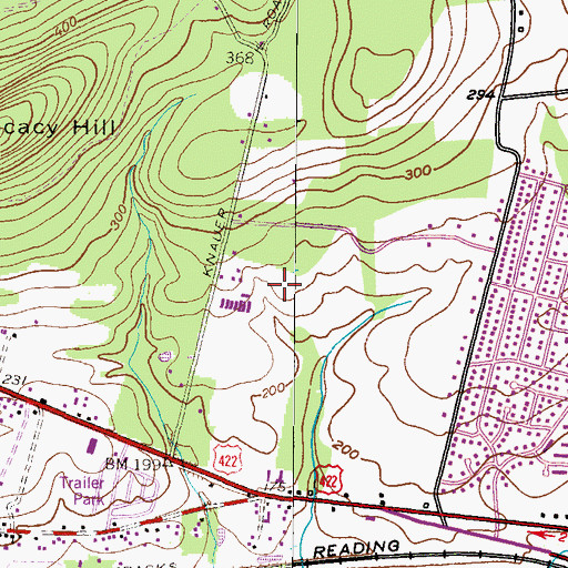 Topographic Map of Westridge, PA