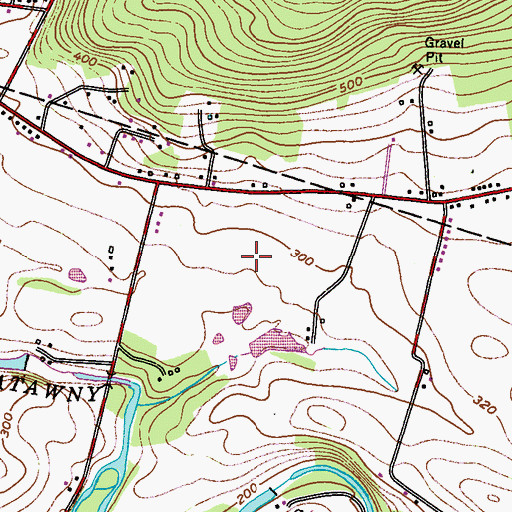 Topographic Map of Woods Edge, PA