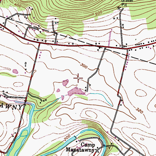Topographic Map of Woods Edge Open Space, PA