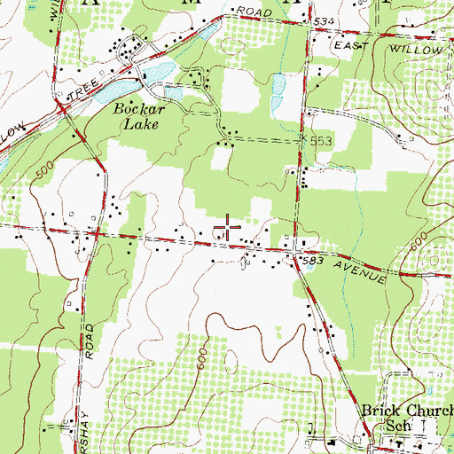 Topographic Map of Grandview Elementary School, NY