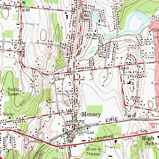 Topographic Map of Congregation Beth Israel, NY
