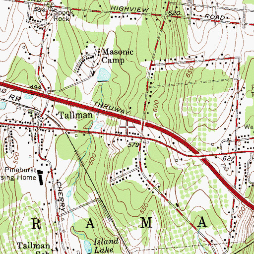Topographic Map of Mesivta Ohr Hatalmud of Monsey, NY