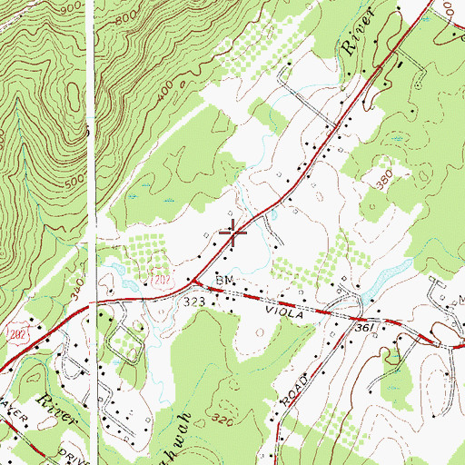 Topographic Map of Grace Church of Suffern, NY