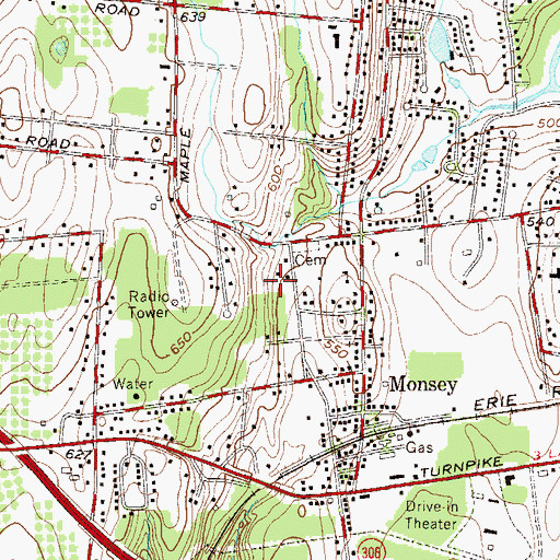 Topographic Map of Mesifta Beth Shraga, NY