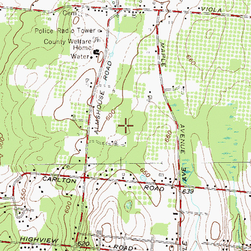 Topographic Map of Bais Yaakov High School of Spring Valley, NY