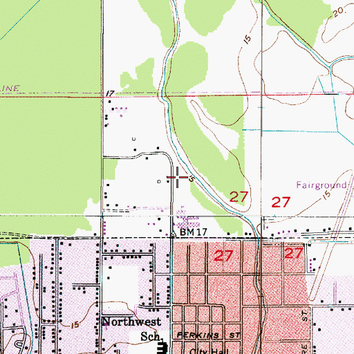 Topographic Map of Jake Drost School for Exceptional Children, LA