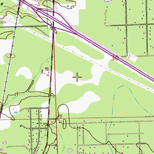 Topographic Map of Fontainebleau High School, LA