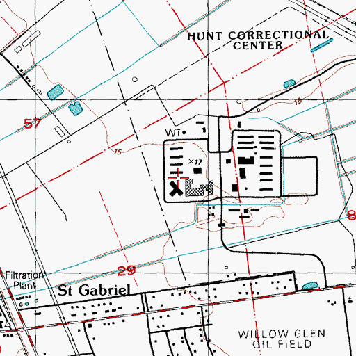 Topographic Map of Elayn Hunt Correctional Center Special Services District Facility, LA