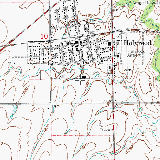 Topographic Map of Quivira Heights Middle School, KS