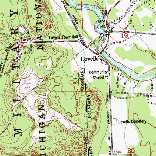 Topographic Map of Douglas House Historical Marker, MI