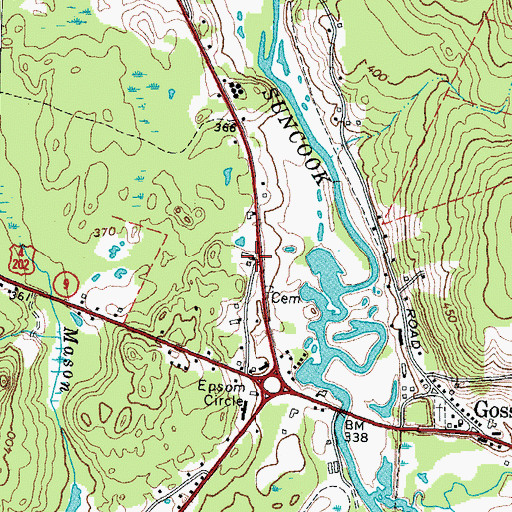Topographic Map of Pathfinder Academy, NH