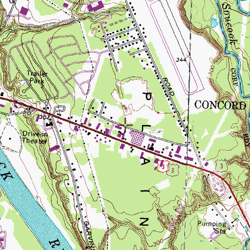 Topographic Map of Granite State College Concord Regional Center, NH