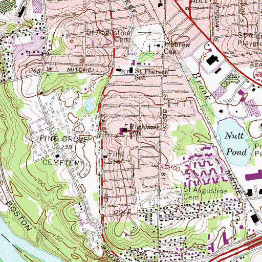 Topographic Map of Mount Zion Christian School, NH