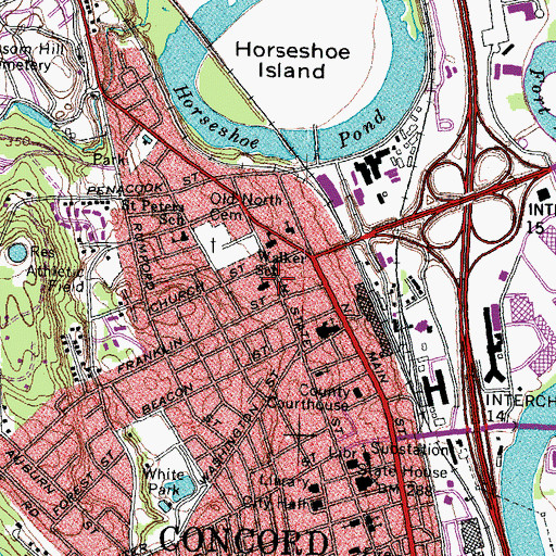 Topographic Map of College for Lifelong Learning, NH