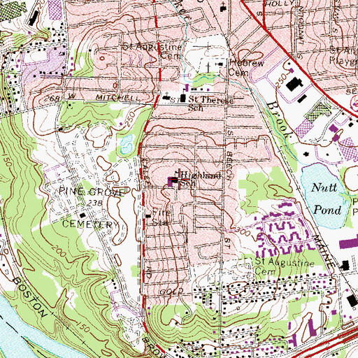 Topographic Map of Mount Zion Christian Schools, NH