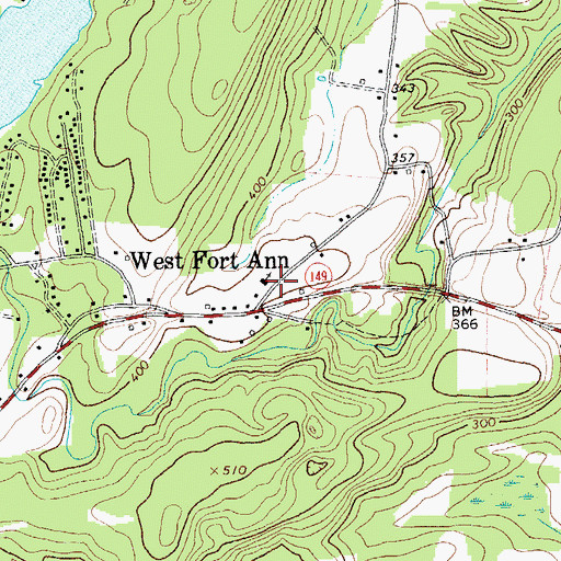 Topographic Map of West Fort Ann Methodist Church, NY