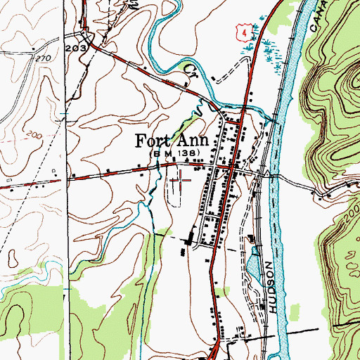 Topographic Map of Fort Ann Cemetery, NY