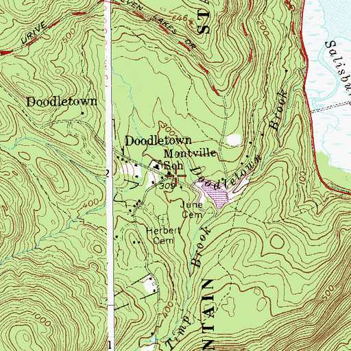 Topographic Map of Montville Community Church (historical), NY