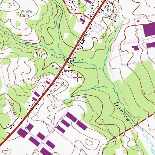 Topographic Map of Brentwood Manor, MD