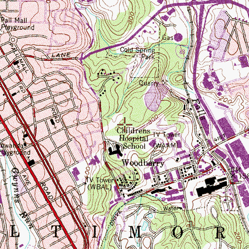 Topographic Map of Emerald Estates Assisted Living Center, MD