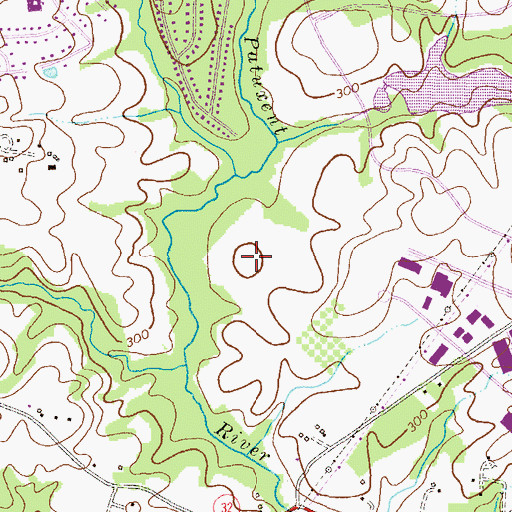 Topographic Map of Patuxent Woods Business Park, MD