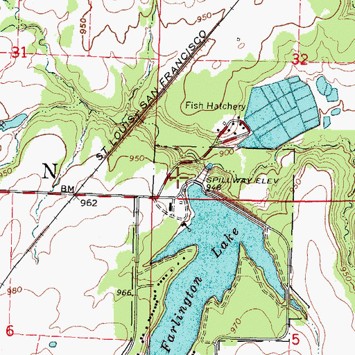 Topographic Map of Kansas Department of Wildlife and Parks Officer Crawford County, KS