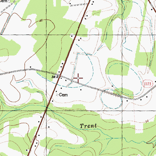 Topographic Map of Unity Free Will Baptist Church, NC