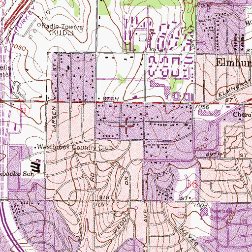 Topographic Map of Childrens Village Montessori School and Daycare, KS