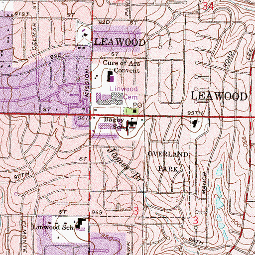 Topographic Map of Fellowship Acres, KS