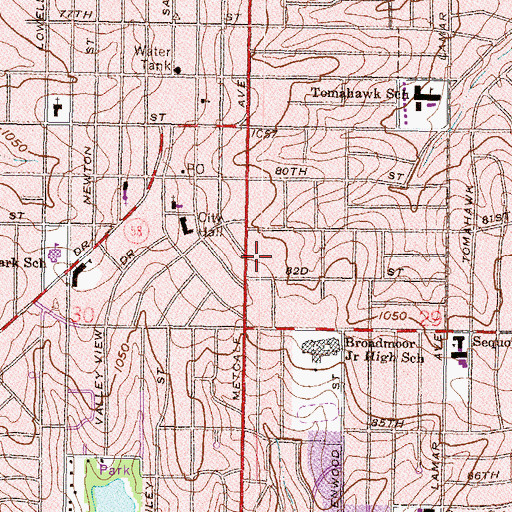 Topographic Map of Gabler's Nursery, KS