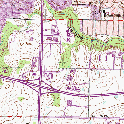 Topographic Map of Ashford Place Assisted Living Facility, KS