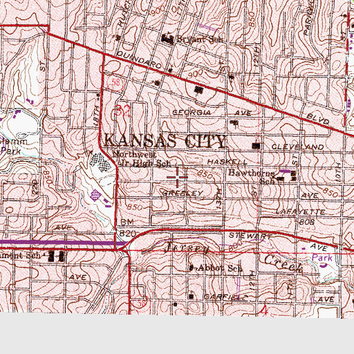 Topographic Map of Christ Church of the New Covenant, KS