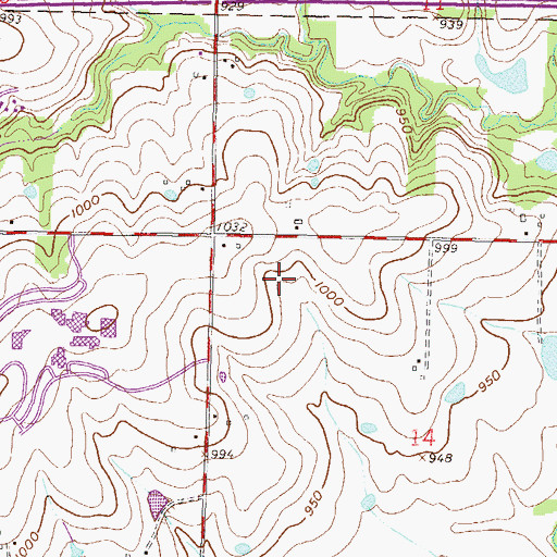 Topographic Map of College Park Commercial Center, KS