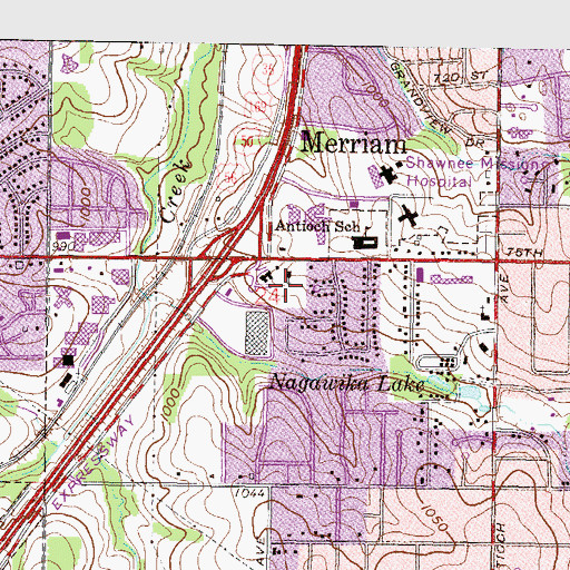 Topographic Map of Georgetown Professional Plaza, KS