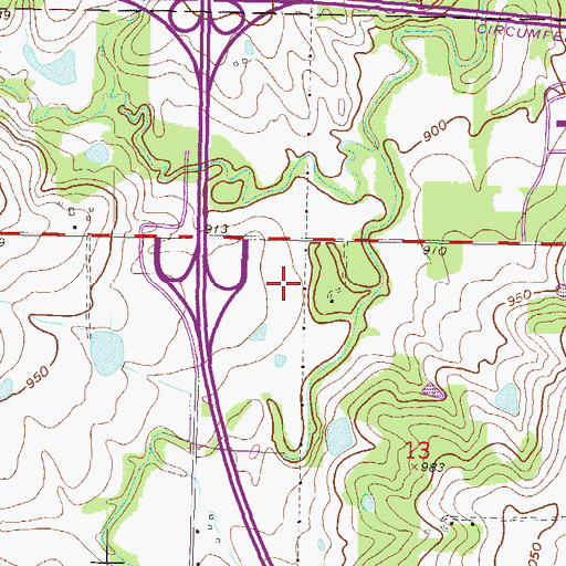 Topographic Map of Jeb Stuart Office Park, KS