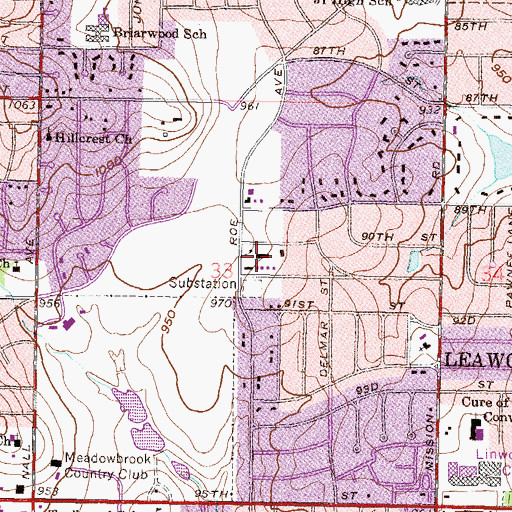 Topographic Map of Somerset Plaza Shops, KS