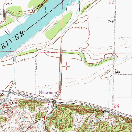 Topographic Map of Nearman Creek Power Station, KS