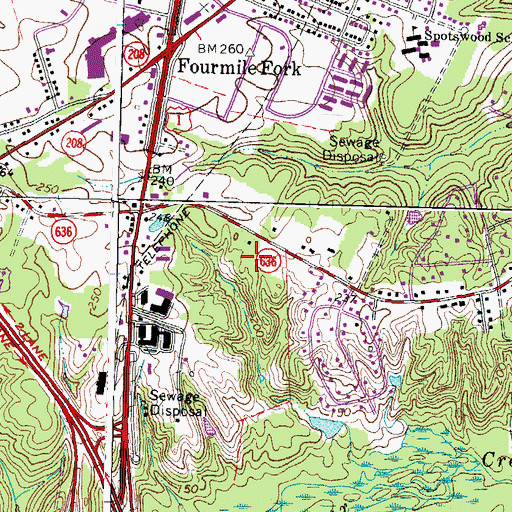 Topographic Map of Lees Hill Professional Office Center, VA