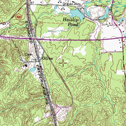 Topographic Map of Crossroads Industrial Park, VA