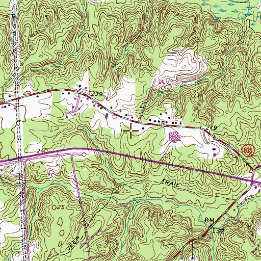 Topographic Map of Lee's Hill Mobile Home Park, VA