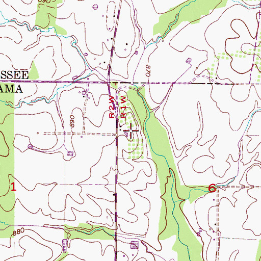 Topographic Map of Scott's Orchard, AL