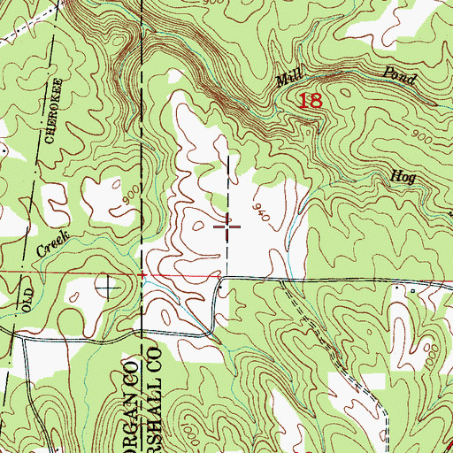 Topographic Map of John H Burden Dairy, AL