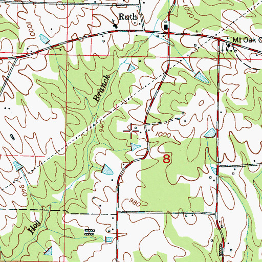 Topographic Map of Bobby Briscoe Farms, AL