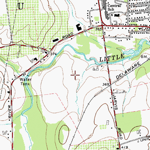 Topographic Map of Maplegrand Farms, NY