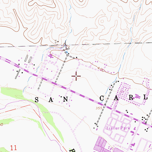 Topographic Map of Oak Valley Elementary School, CA