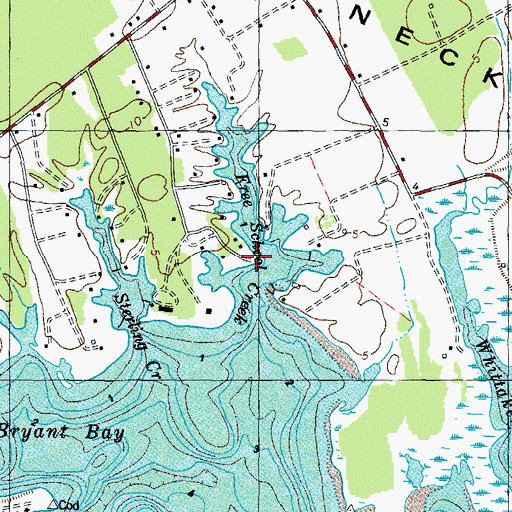 Topographic Map of Johns Point Boat Ramp, VA