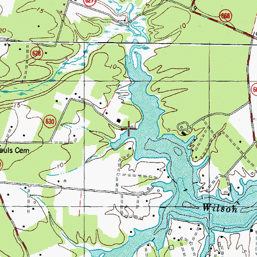 Topographic Map of Paynes Landing Boat Ramp, VA