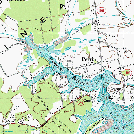 Topographic Map of Sedger Creek Boat Ramp, VA